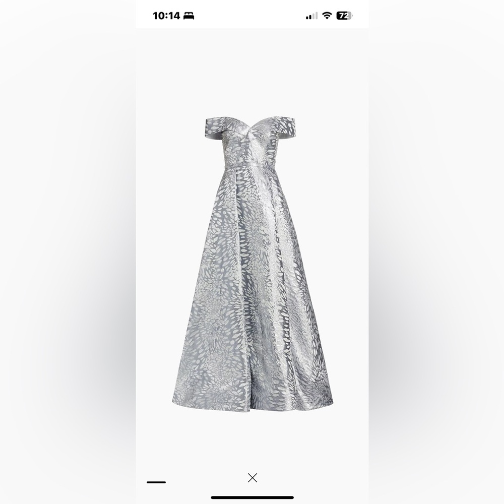 NWT Renee Ruiz off the shoulder gown